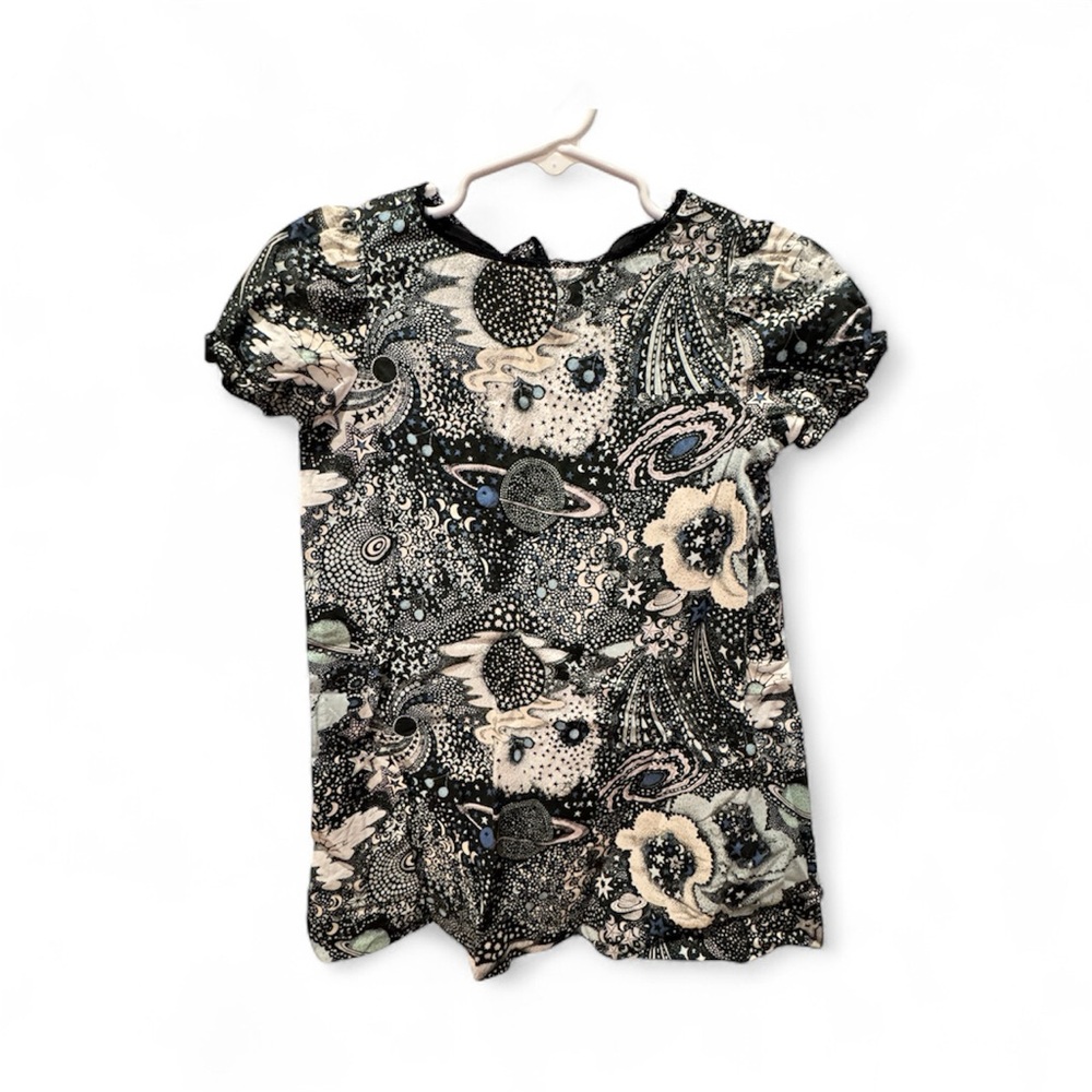 Bonpoint Cosmic Floral dress - Black and White